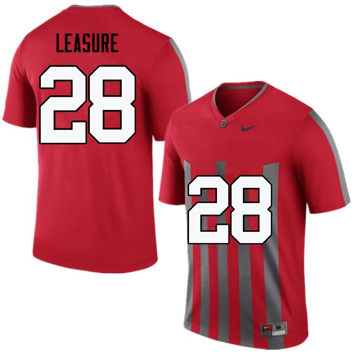 Jordan Leasure Ohio State Buckeyes Men's NCAA #28 Nike Throwback Red College Stitched Football Jersey DCM2056HS